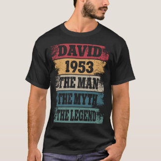 T-shirt David 1953 69 Ans Amusant 69e Anniversaire Décorat