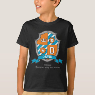 T-shirt David Boys D nom & signification chevaliers boucli