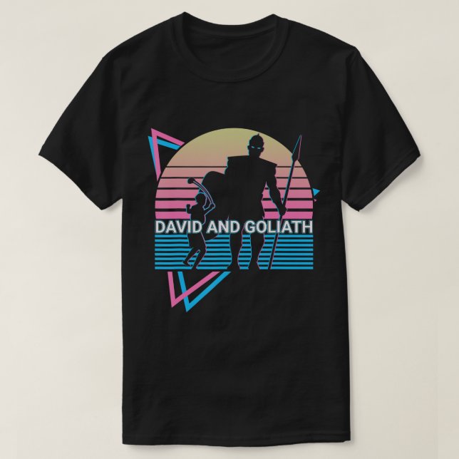 T-shirt David Et Goliath Chrétienté Chrétienté Rétro T-S (Design devant)