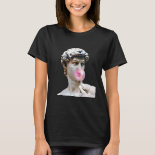 T-shirt David Michelangelo Chewing Bubble Gum Statue Homme
