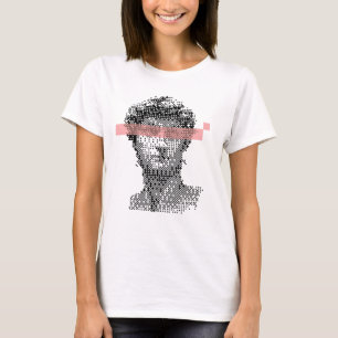 T-shirt David Michelangelo Conception de pixels numériques