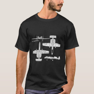 T-shirt d'avion militaire A-10 de guerre