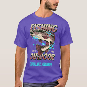 T-shirt Davis Lake, Mississippi Top 100 des lacs pour la p