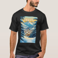 Davos Suisse Travel Art Vintage