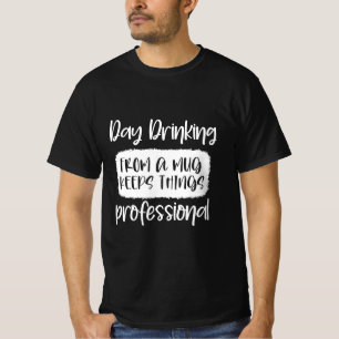 T-shirt day drinking from a mug keeps things professional