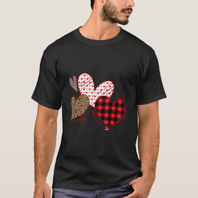 T-shirt Day He Love Leopard Plaid (Devant)