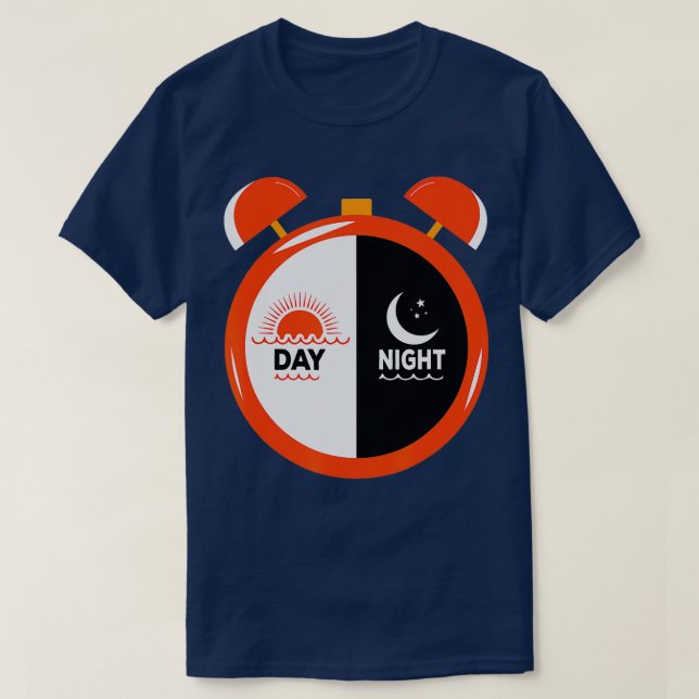 T-shirt Day Night Funny Daylight Saving Time Gifts  (Design devant)