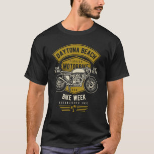 T-shirt Daytona Beach Bike Week Retro Motorcycle Design