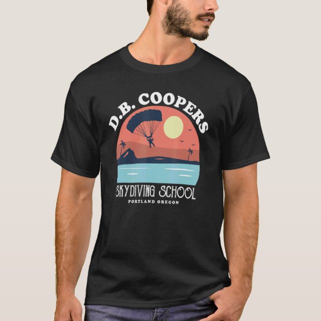 T-shirt Db Coopers Skydiving School Portland Oregon (Devant)