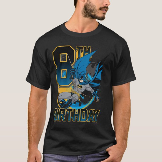 T-shirt DC Comics Batman 8e anniversaire Action Bat Swing  (Devant)