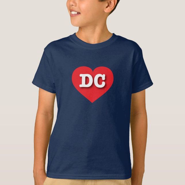 T-shirt DC Red Heart - J'aime DC (Devant)