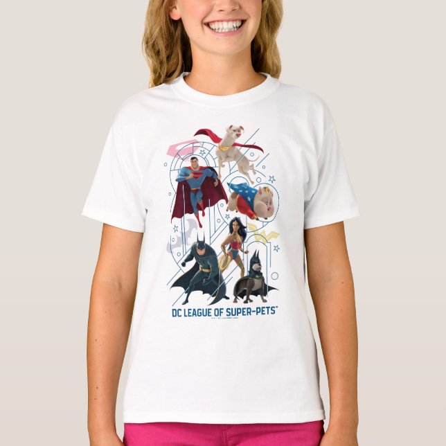 T-shirt DC Trinity Heroes & Super-Pets (Devant)