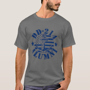 T-shirt  DD214 Alumni Distressed American Flag 