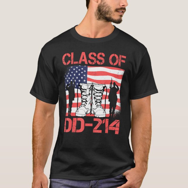 T-shirt Dd 214 Classe De Dd214 Soldat D'Aiguille 1 (Devant)