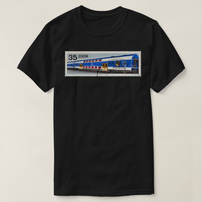 T-shirt DDR Allemagne de l'Est Berlin Postmark ferroviaire (Design devant)
