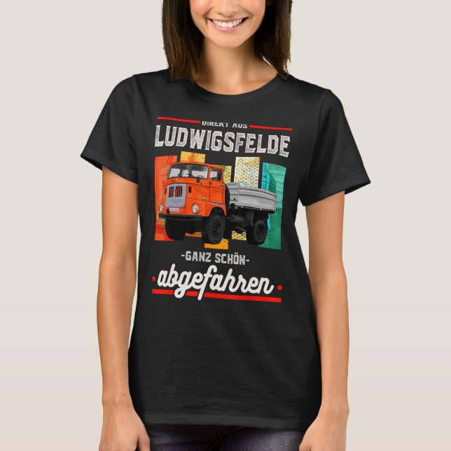 T-shirt DDR Truck IFA W50 dire rétro (Devant)