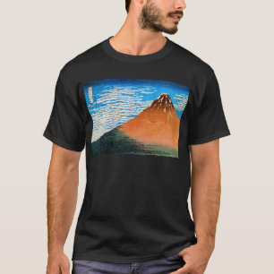 T-shirt ） de 赤富士 de （de 凱風快晴, 北斎 le mont Fuji rouge,
