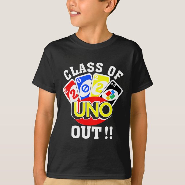 T-shirt De 2024 Uno Out Senior 2024 Enseignant De Graduati (Devant)