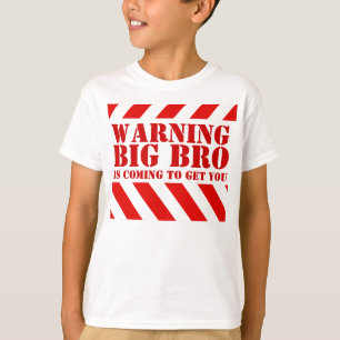 T-shirt de avertissement de bro des rayures des