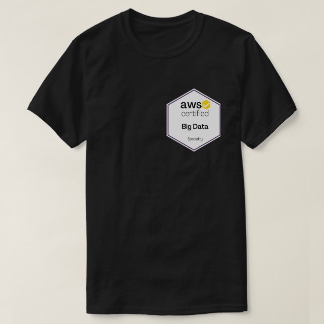 T-shirt de AWS CERTIFIÉ GRANDE SPÉCIALITÉ DE DONNÉES LOGO  (Design devant)