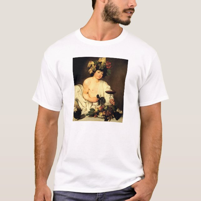 T-shirt de Bacchus de Caravaggio (Devant)