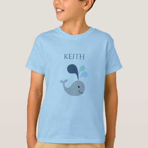 T-shirt de BALEINE avec nom personnalisé.