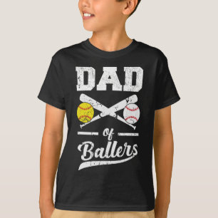 T-shirt De Ballon Papa De Baseball Et Joueur De Softball P