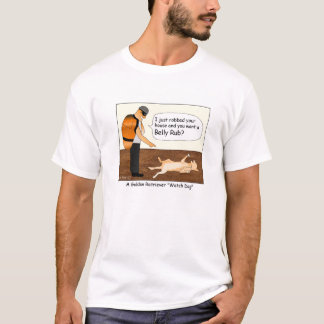 T-shirt de bande dessinée de chien de garde de
