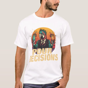 T-shirt de barman perroquet pour décisions