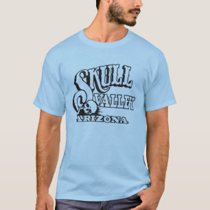 T-shirt de base avec la vallée de crâne, logo de