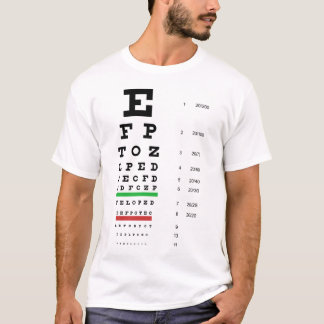T-shirt de base de diagramme d'oeil de Snellen