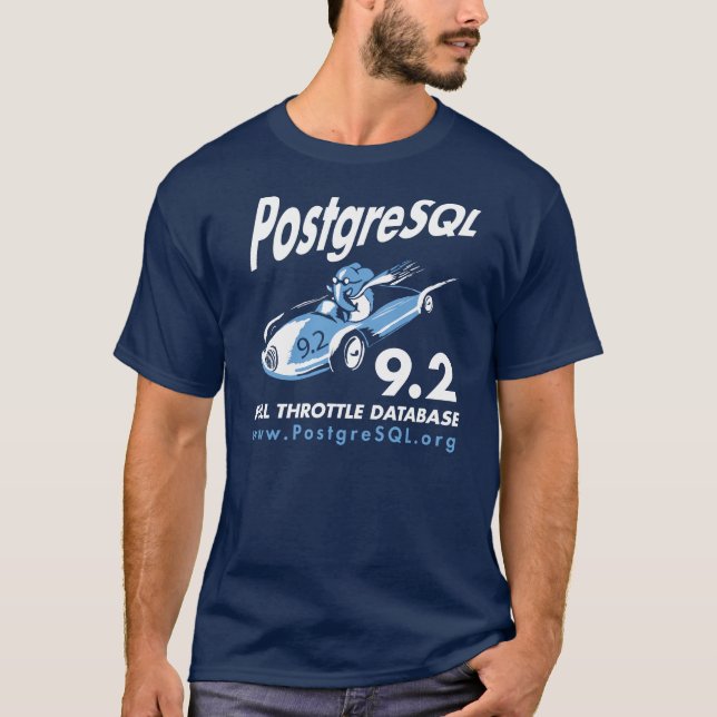 T-shirt de base de PostgreSQL 9,2 (hommes) (Devant)