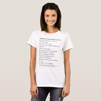 T-shirt de base de règles de bibliothèque