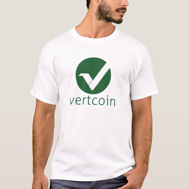 T-shirt de base de Vertcoin (VTC) (Devant)