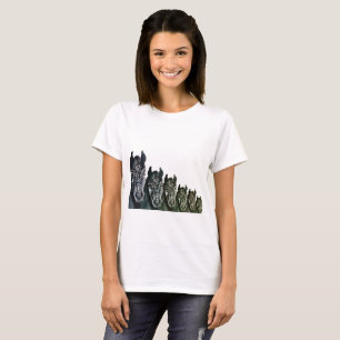 T-shirt de base féminin, Chevaux blancs Art