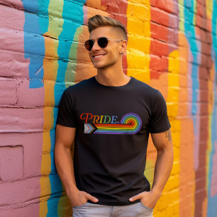 T-Shirt de base foncé pour hommes LGBTQ arc-en-cie