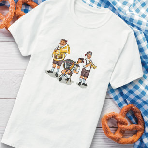 T-Shirt de base masculin de la bande Oompah allema