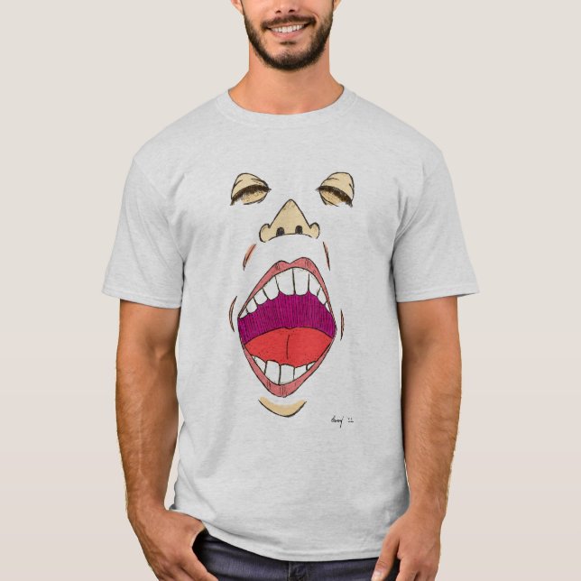 T-shirt de base pour adultes "Shout" (Devant)