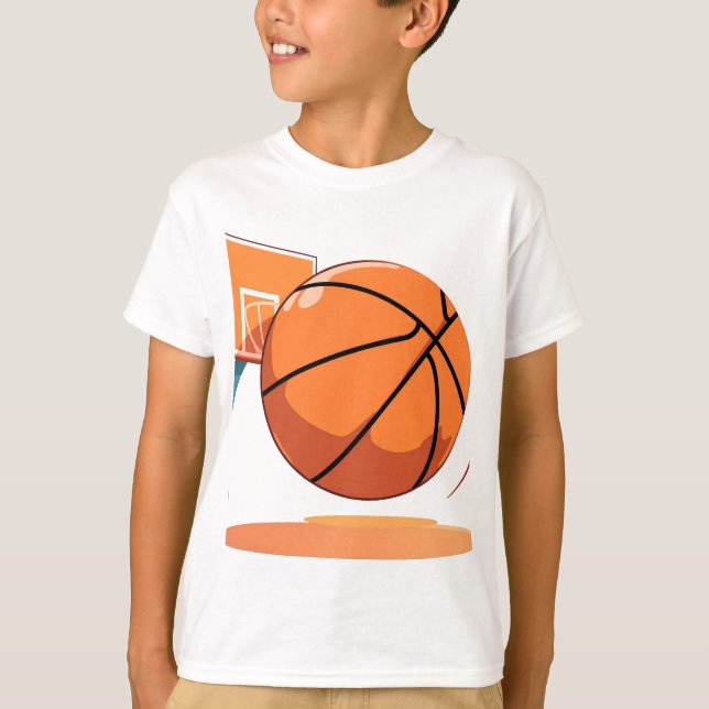 T-shirt de base pour enfants - Big Basketball (Devant)