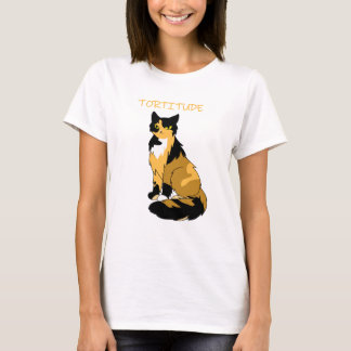 T-shirt de base pour femmes Tortie Cat "Tortitude"