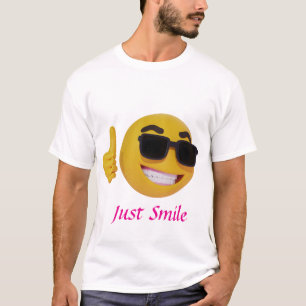 T-shirt de base pour hommes avec le sourire Emoji