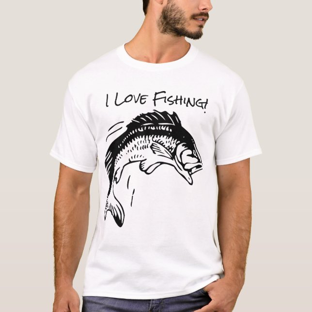 T-shirt de base pour hommes de pêche (Devant)