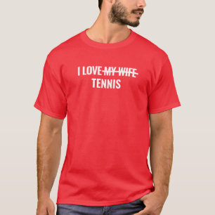 T-shirt de base pour hommes   J'aime le tennis
