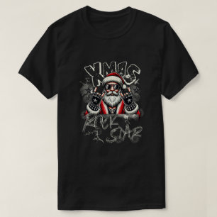 T-shirt de base pour hommes Santa Claus Rock Star