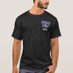 T-shirt ⚾ de baseball Emblem en bleu marine et blanc