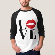 T-shirt de baseball masculin rouge et noir rouge l