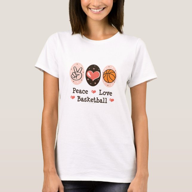 T-shirt de basket-ball d'amour de paix (Devant)