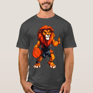 T-Shirt de basketball de lion / lion de basketball