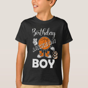 T-shirt de basketball pour anniversaire Nom et âge