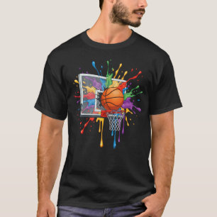 T-shirt de basketball Tie Dye Color Splash Hoop co